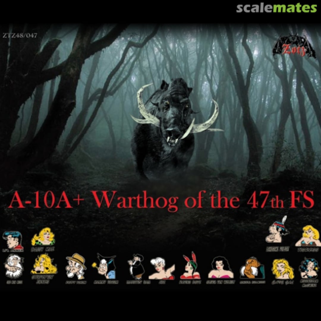 Boxart Decals - A-10A+ Thunderbolt II "Warthog of the 47th FS" 48047 Zotz Decals Boxart Decals - A-10A+ Thunderbolt II "Warthog of the 47th FS" 48047 Zotz Decals