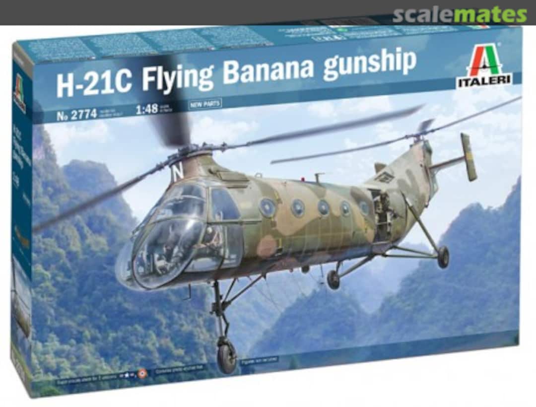Boxart H-21C "Flying Banana" Gunship 2774 Italeri Boxart H-21C "Flying Banana" Gunship 2774 Italeri
