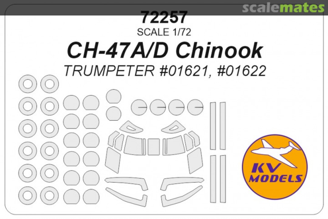 Boxart CH-47A/D Chinook 72257 KV Models Boxart CH-47A/D Chinook 72257 KV Models