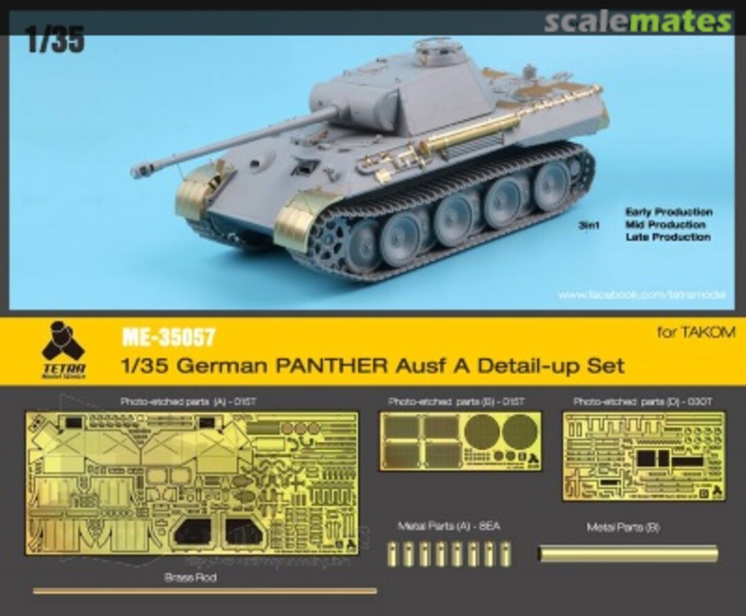 Boxart German Panther Ausf. A Detail Up Set ME-35057 Tetra Model Works Boxart German Panther Ausf. A Detail Up Set ME-35057 Tetra Model Works