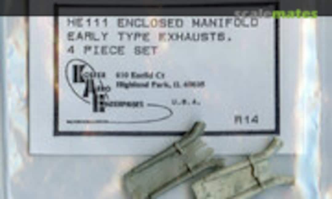 1:48 Heinkel He-111 Enclosed Manifold Early Type Exhausts (Koster Aero Enterprises R14) R14