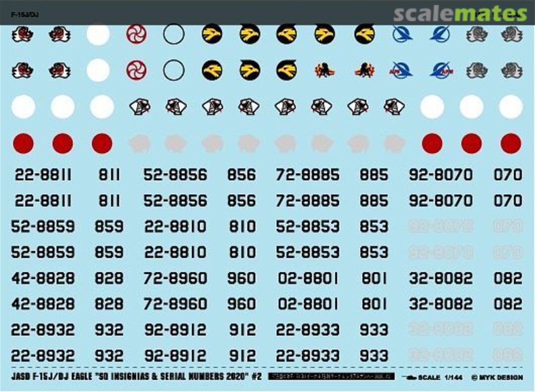 Boxart JASDF F-15J/DJ Eagle Insignia & Serial Numbers 2020 #2 A-539 MYK Design Boxart JASDF F-15J/DJ Eagle Insignia & Serial Numbers 2020 #2 A-539 MYK Design