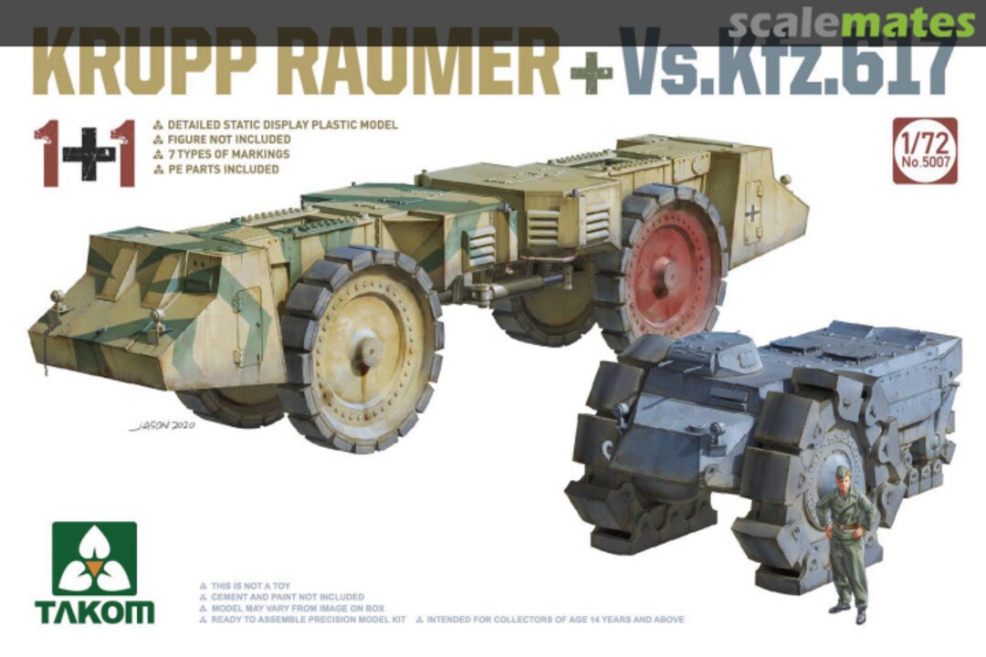 Boxart Krupp Räumer + Vs.Kfz.617 5007 Takom Boxart Krupp Räumer + Vs.Kfz.617 5007 Takom