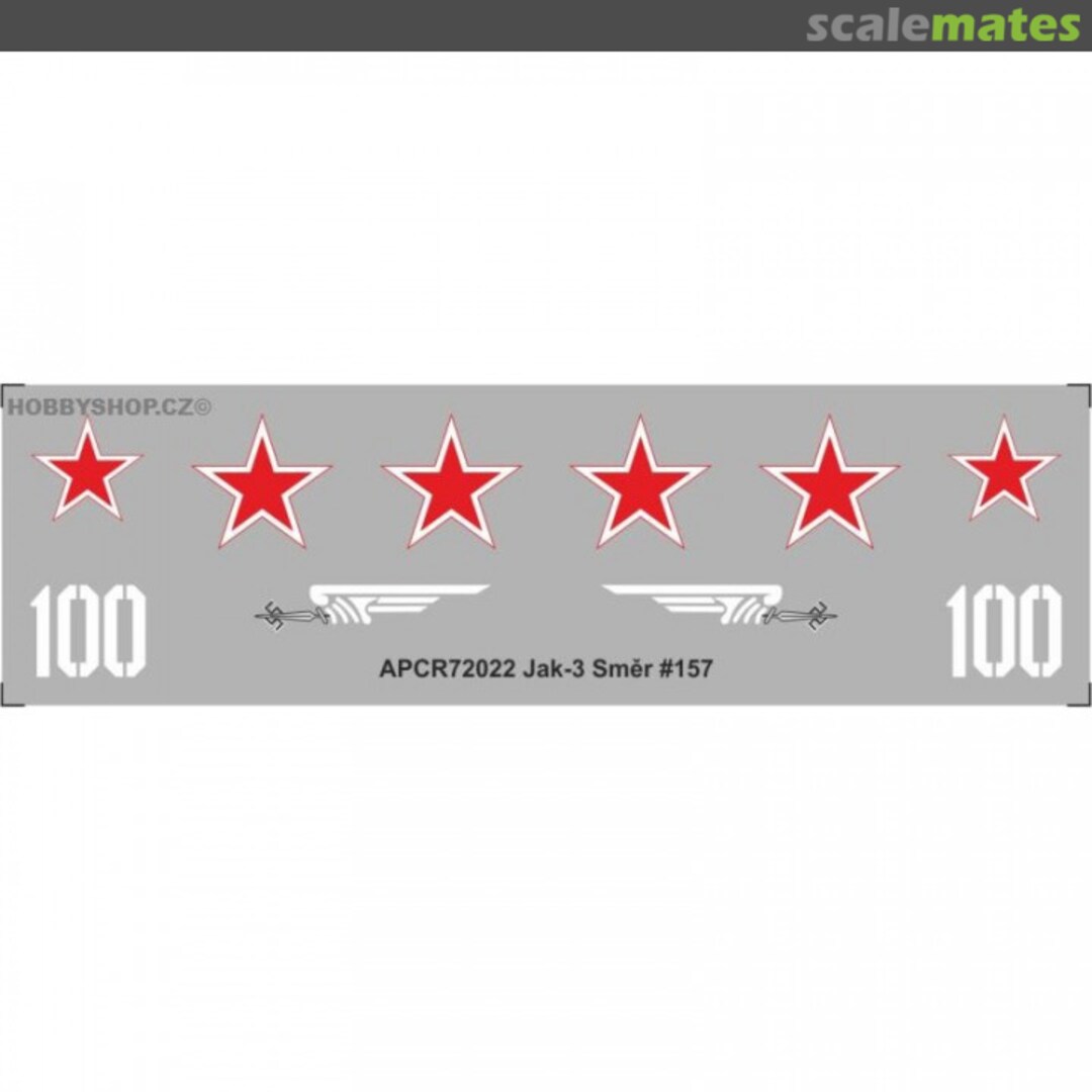 Boxart Jak-3 Smer #157 APCR72022 APC Decals Boxart Jak-3 Smer #157 APCR72022 APC Decals