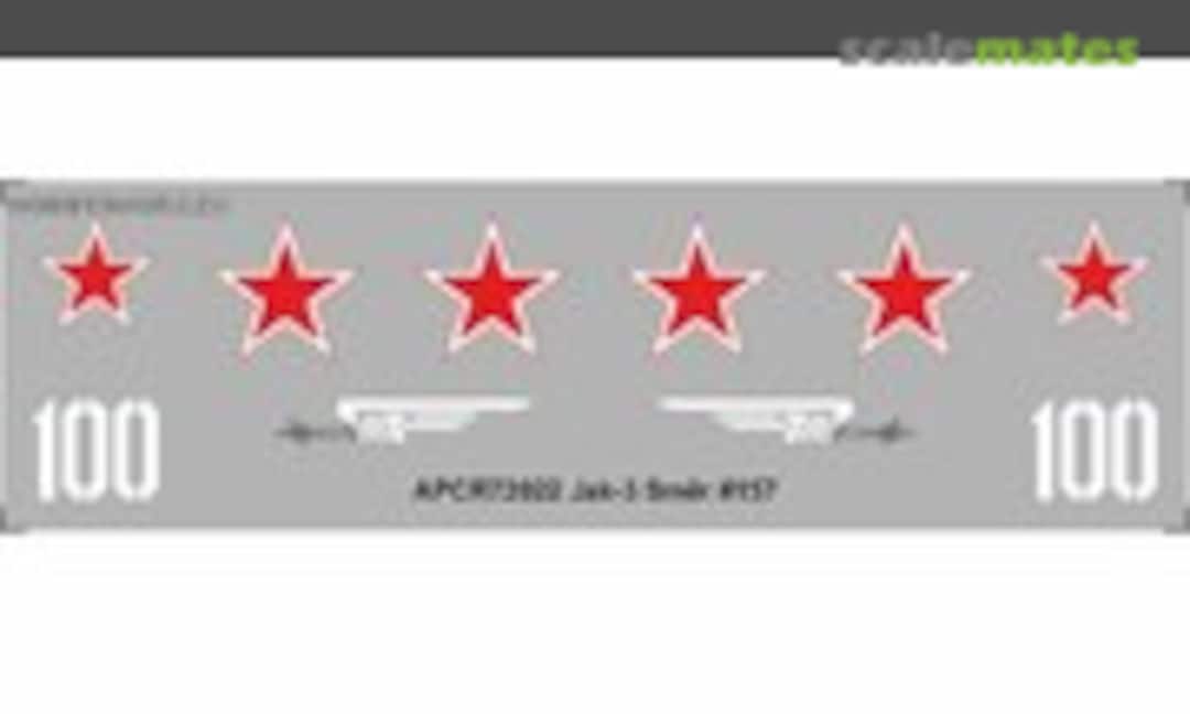 1:72 Jak-3 Smer #157 (APC Decals APCR72022) APCR72022