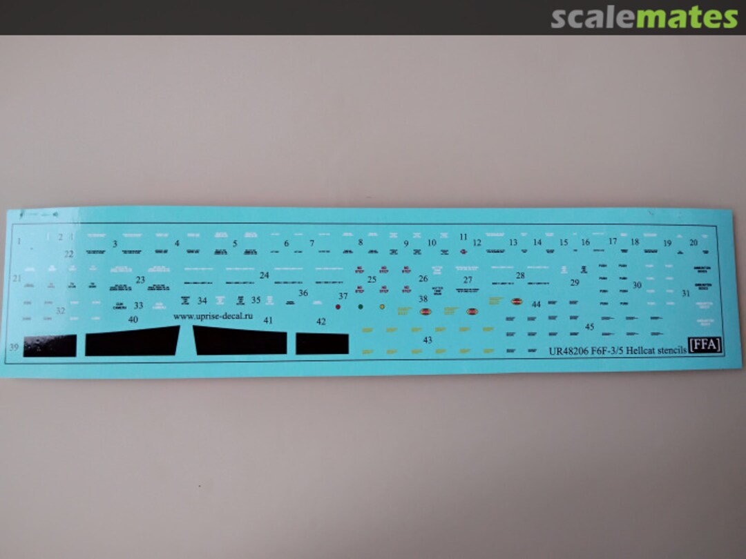 Contents F6F-3/5 Hellcat stencils UR48206 UpRise Decal Contents F6F-3/5 Hellcat stencils UR48206 UpRise Decal