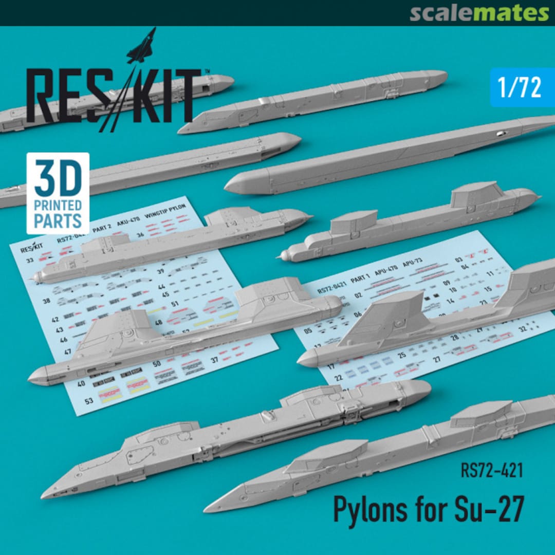 Boxart Su-27 Flanker - Pylons RS72-0421 ResKit Boxart Su-27 Flanker - Pylons RS72-0421 ResKit
