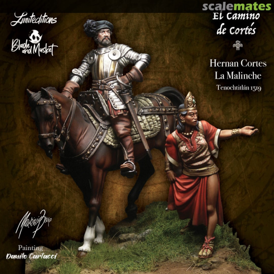 Boxart "El Camino de Cortés" part 5 Hernan Cortés (mounted) & La Malinche None Blade and Musket Boxart "El Camino de Cortés" part 5 Hernan Cortés (mounted) & La Malinche None Blade and Musket