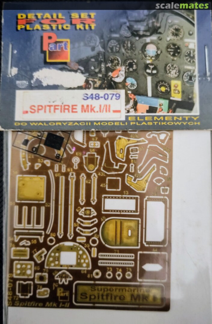 Boxart Spitfire Mk.I/II S48-079 Part Boxart Spitfire Mk.I/II S48-079 Part