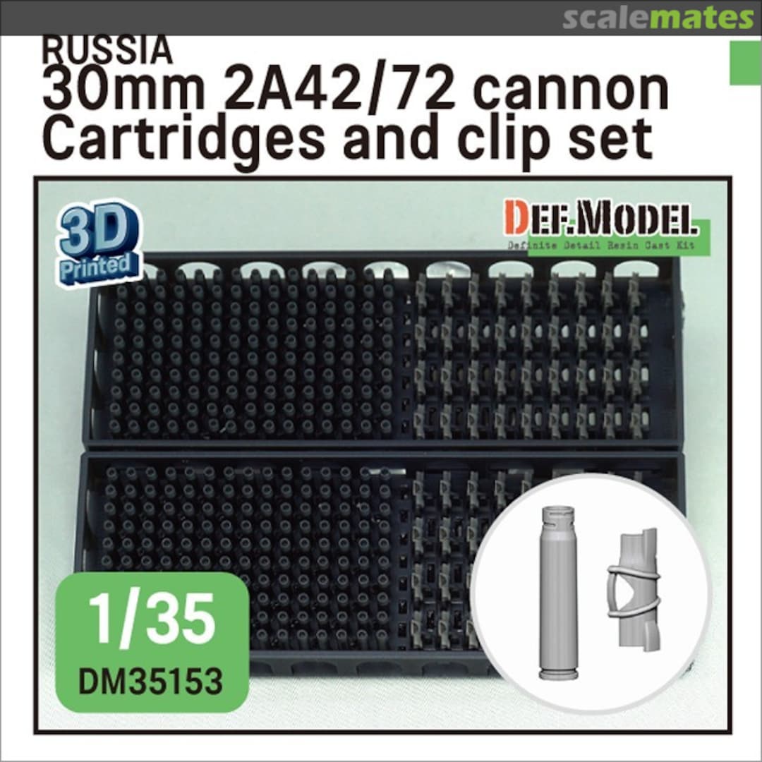 Boxart Russian 30mm 2A42/72 cannon Cartridges and clip set DM35153 Def.Model Boxart Russian 30mm 2A42/72 cannon Cartridges and clip set DM35153 Def.Model