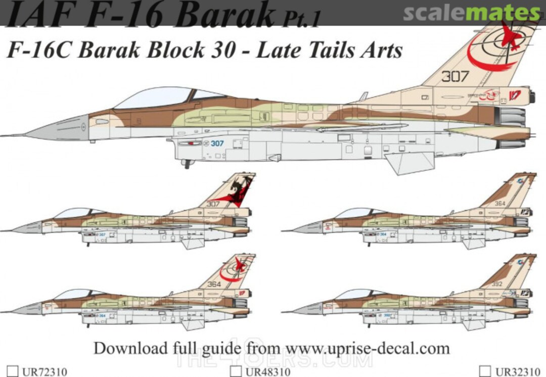 Boxart F-16C Barak Block 30 - Late Tail Arts UR48310 UpRise Decal Boxart F-16C Barak Block 30 - Late Tail Arts UR48310 UpRise Decal