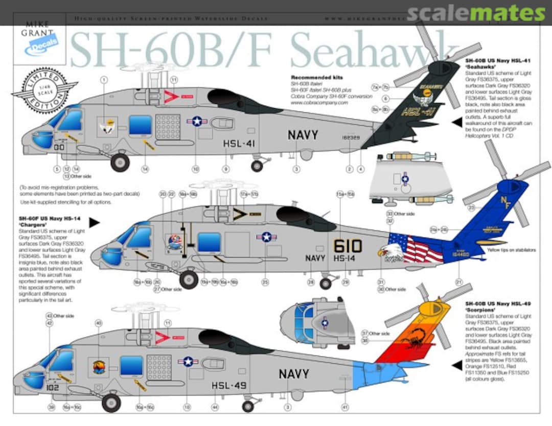 Boxart SH-60B/F Seahawk 48-047 Mike Grant Decals Boxart SH-60B/F Seahawk 48-047 Mike Grant Decals
