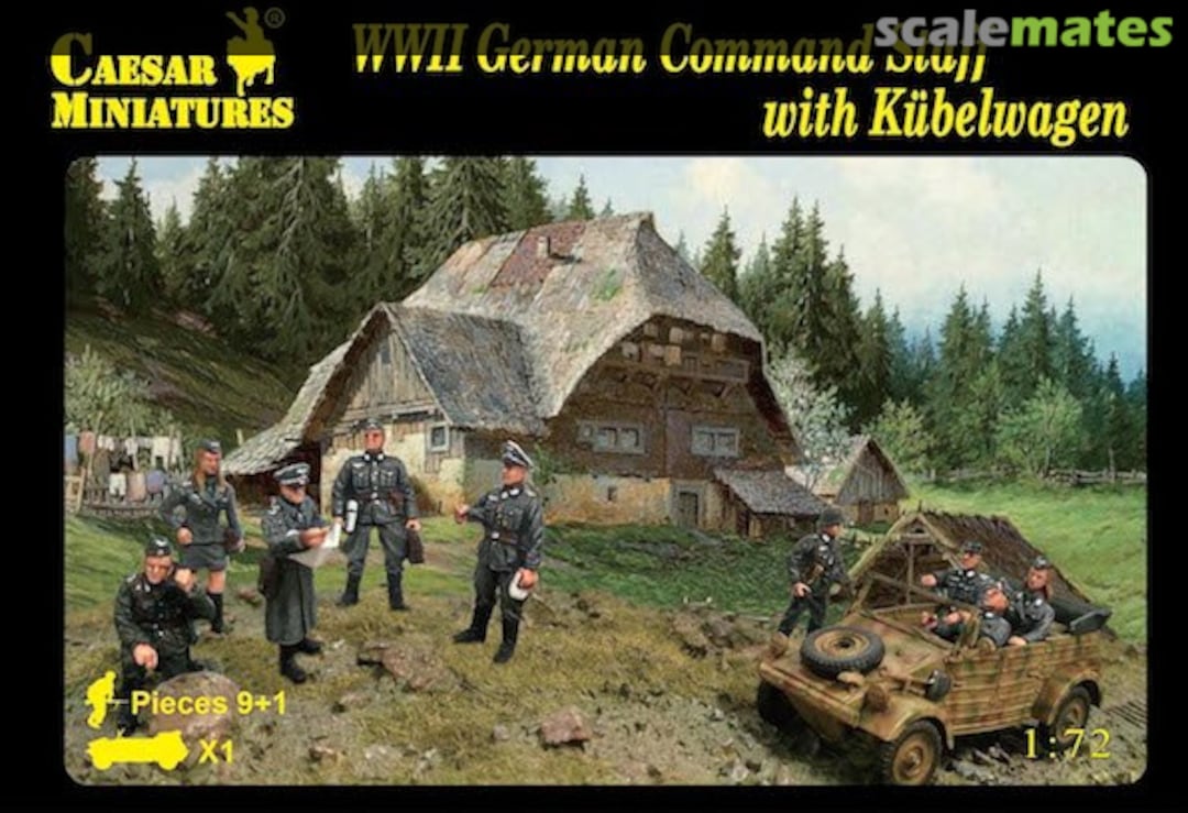 Boxart WWII German Command Staff with Kübelwagen H095 Caesar Miniatures