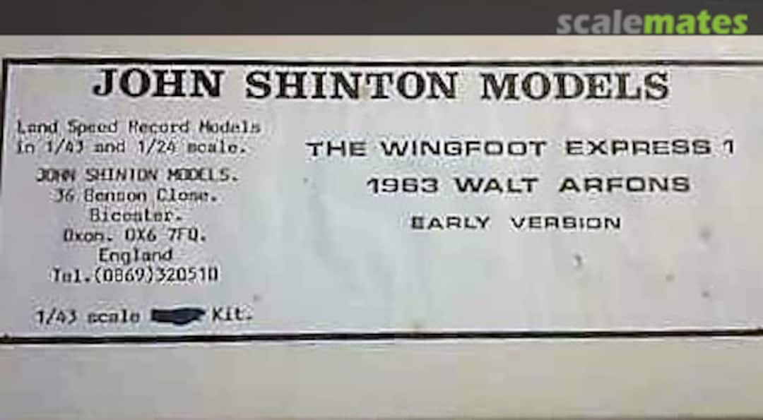 Boxart Wingfoot Express 1 06 John Shinton Models Boxart Wingfoot Express 1 06 John Shinton Models