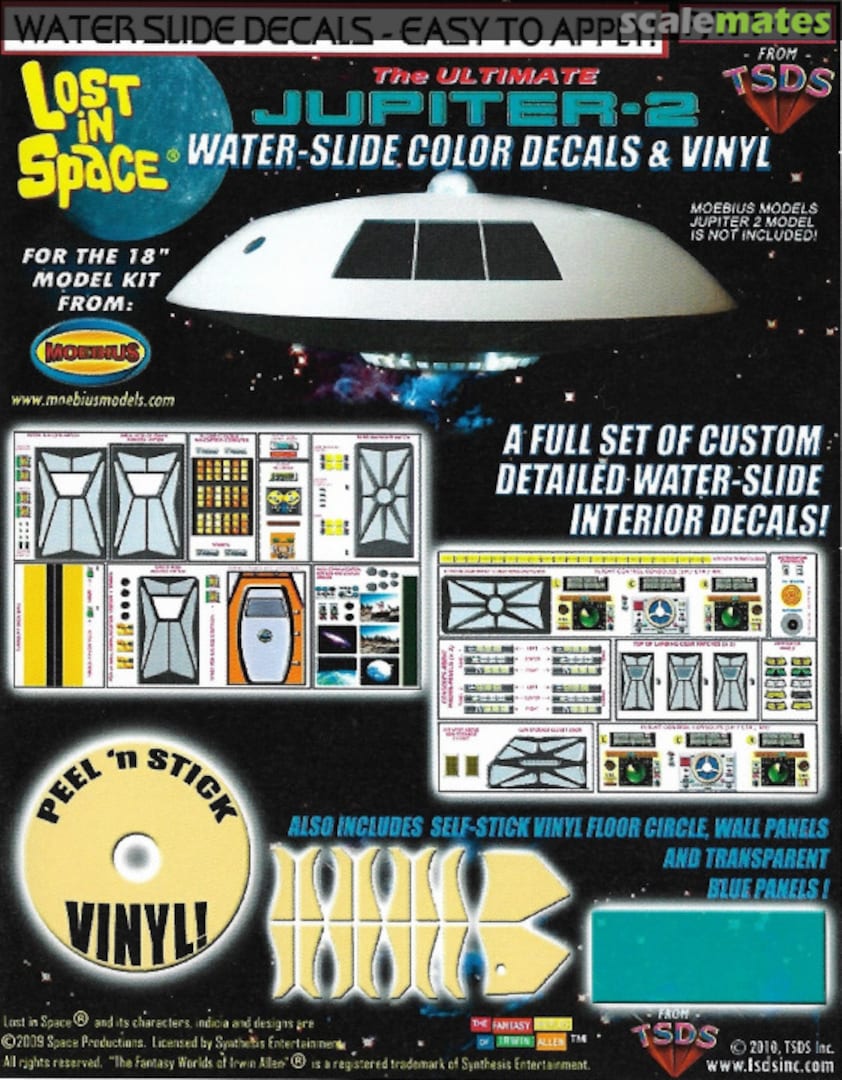 Boxart Jupiter-2 Decals for 18" Moebius Kit TSDS T-116 TSDS Boxart Jupiter-2 Decals for 18" Moebius Kit TSDS T-116 TSDS