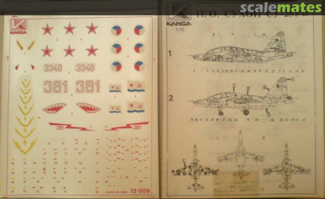 Boxart Sukhoi Su-25UB 72-009 Kanga Decals Boxart Sukhoi Su-25UB 72-009 Kanga Decals