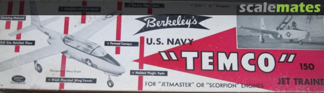 Boxart Temco 150 Jet Trainer 4-14 Berkeley Models Boxart Temco 150 Jet Trainer 4-14 Berkeley Models