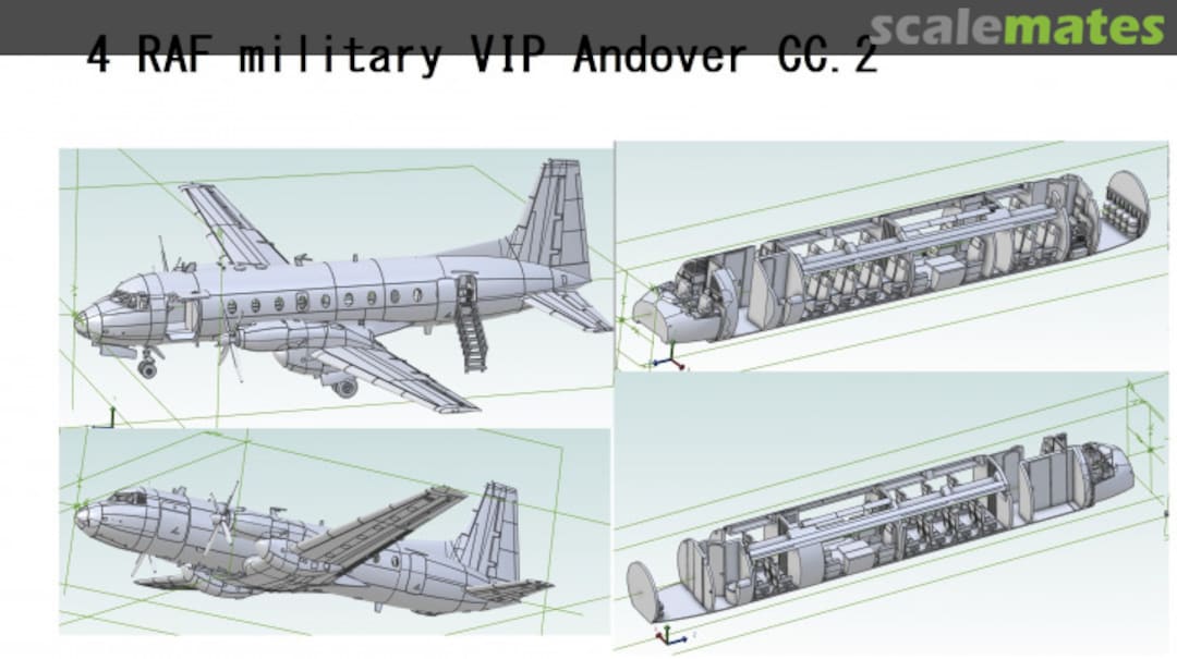 Boxart Hawker Siddeley HS748 RAF military VIP 23 One Man MODEL Boxart Hawker Siddeley HS748 RAF military VIP 23 One Man MODEL