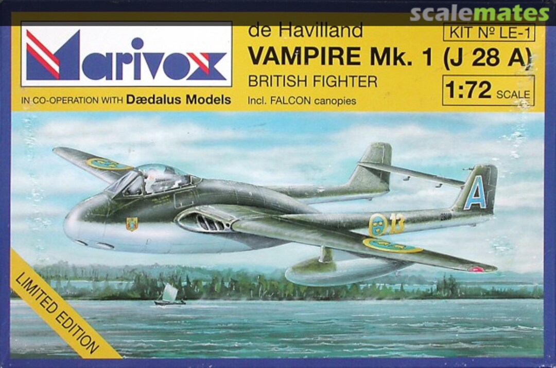 Boxart de Havilland Vampire Mk. 1 (J 28 A) LE-1 Marivox Boxart de Havilland Vampire Mk. 1 (J 28 A) LE-1 Marivox