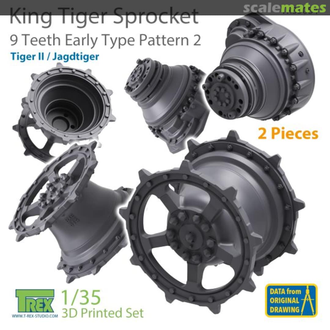 Boxart KingTiger 9 Teeth Sprockets Early Type Pattern 2 (2 pieces) TR35084 T-Rex Studio Boxart KingTiger 9 Teeth Sprockets Early Type Pattern 2 (2 pieces) TR35084 T-Rex Studio