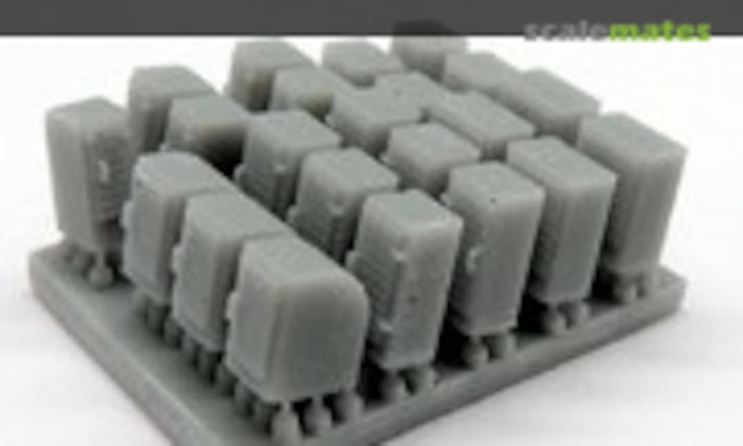 1:350 Deck Accessory Set N°3 (Deck Lockers) (Black Cat Models AC350085c) AC350085c