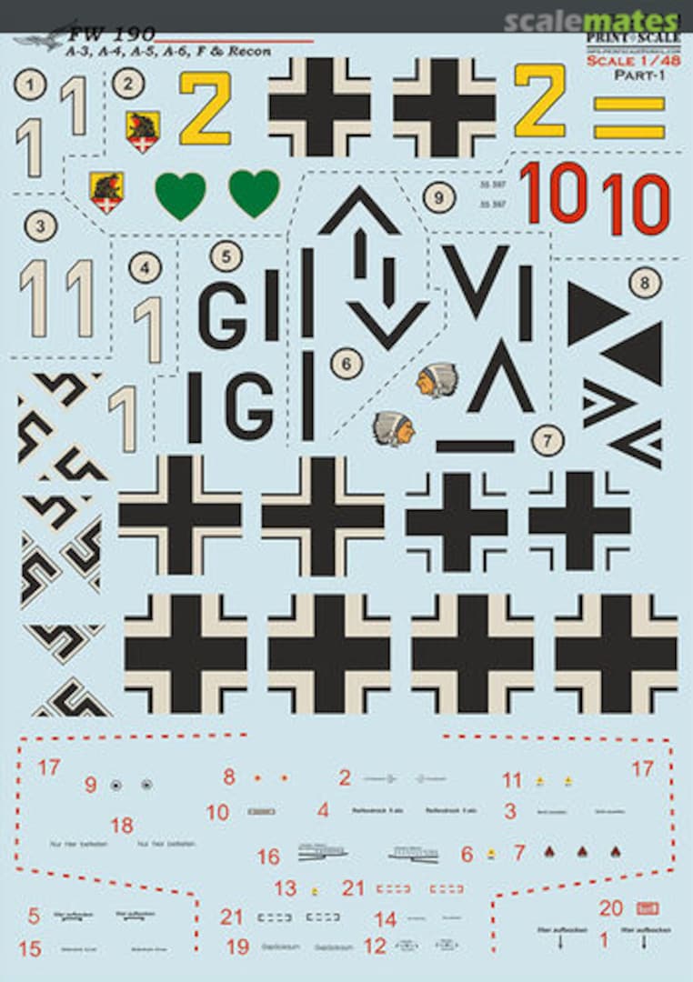 Contents FW 190 A-3, A-4, A-5, A-6, F & Recon Part 1 48-281 Print Scale Contents FW 190 A-3, A-4, A-5, A-6, F & Recon Part 1 48-281 Print Scale