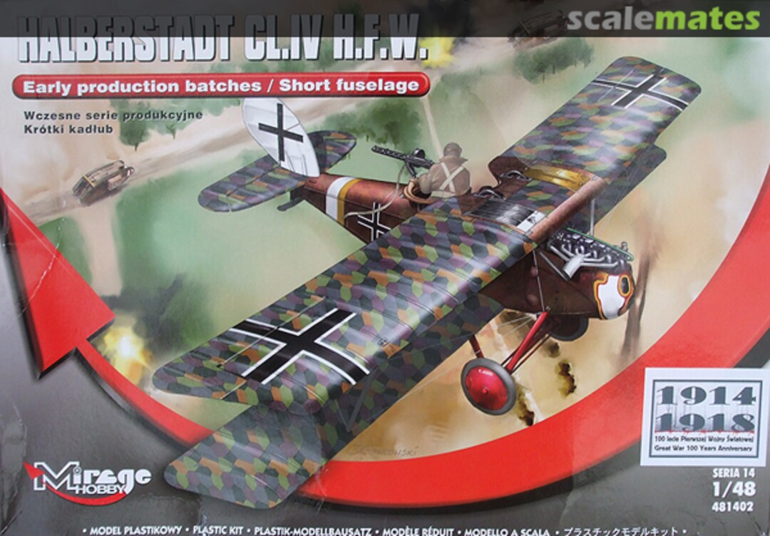 Boxart HALBERSTADT CL.IV H.F.W. 481402 Mirage Hobby Boxart HALBERSTADT CL.IV H.F.W. 481402 Mirage Hobby