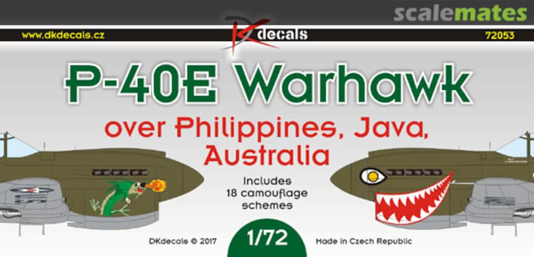 Boxart P-40E Warhawk 72053 DK Decals Boxart P-40E Warhawk 72053 DK Decals