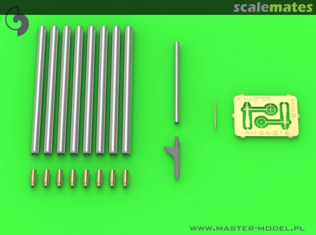 Boxart P-47 Thunderbolt - details set - Browning .50 blast tubes, gunsight and Pitot Tube AM-24-016 Master Boxart P-47 Thunderbolt - details set - Browning .50 blast tubes, gunsight and Pitot Tube AM-24-016 Master