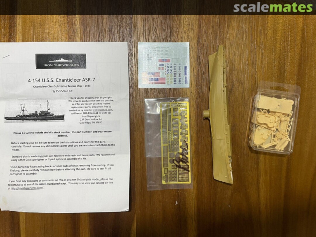 Contents USS Chanticleer ASR-7 4-154 Iron Shipwrights