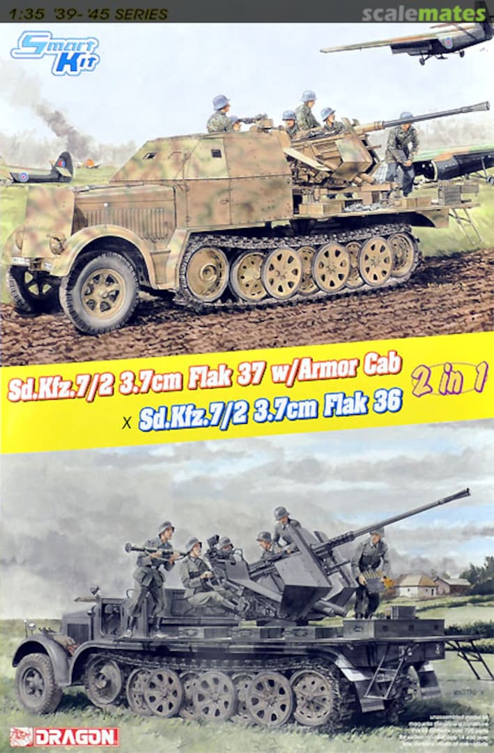 Boxart Sd.Kfz.7/2 3.7cm Flak37 w/Armored Cab x Sd.Kfz.7/2 3.7cm Flak36 6953 Dragon Boxart Sd.Kfz.7/2 3.7cm Flak37 w/Armored Cab x Sd.Kfz.7/2 3.7cm Flak36 6953 Dragon