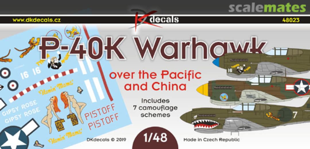 Boxart P-40K Warhawk over the Pacific and China 48023 DK Decals Boxart P-40K Warhawk over the Pacific and China 48023 DK Decals