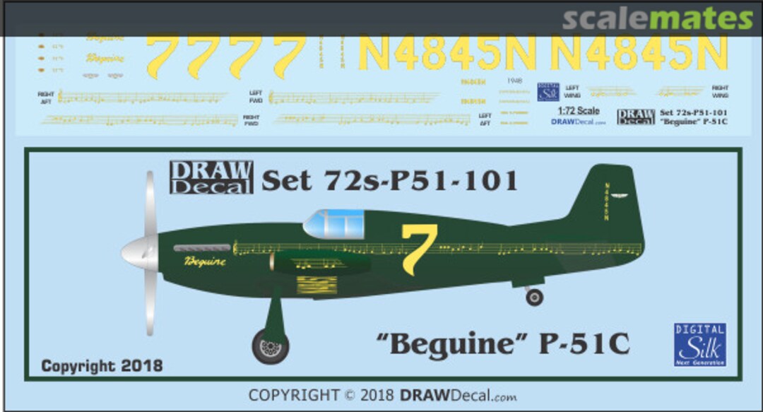 Boxart P-51C "Beguine" 72-P51-101 Draw Decal Boxart P-51C "Beguine" 72-P51-101 Draw Decal