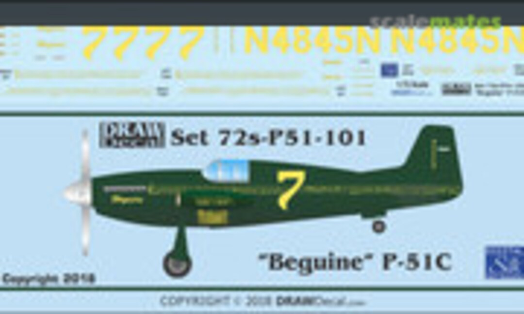 1:72 P-51C "Beguine" (Draw Decal 72-P51-101) 72-P51-101