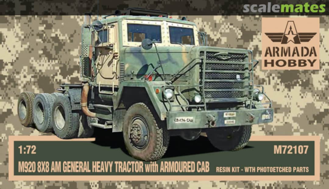 Boxart AM GENERAL M920 8X8 HEAVY TRACTOR with ARMOURED CAB M72107 Armada Hobby Boxart AM GENERAL M920 8X8 HEAVY TRACTOR with ARMOURED CAB M72107 Armada Hobby