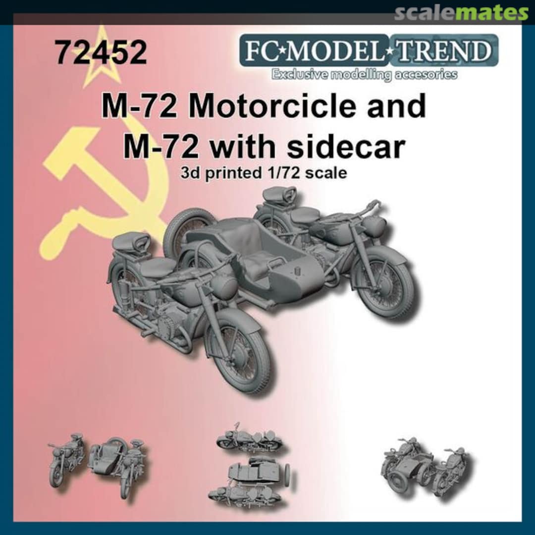 Boxart M-72 Motorcycle & M-72 with Sidecar 72452 FC Model Trend Boxart M-72 Motorcycle & M-72 with Sidecar 72452 FC Model Trend