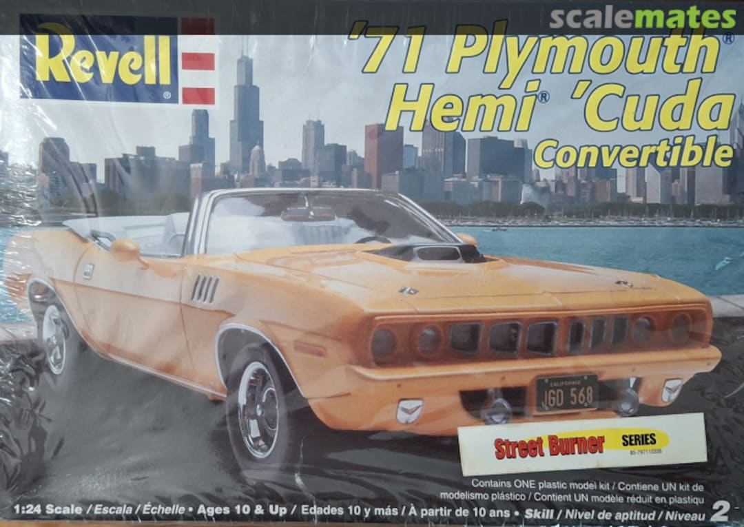 Boxart '71 Plymouth Hemi 'Cuda Convertable 2381 Revell Monogram Boxart '71 Plymouth Hemi 'Cuda Convertable 2381 Revell Monogram