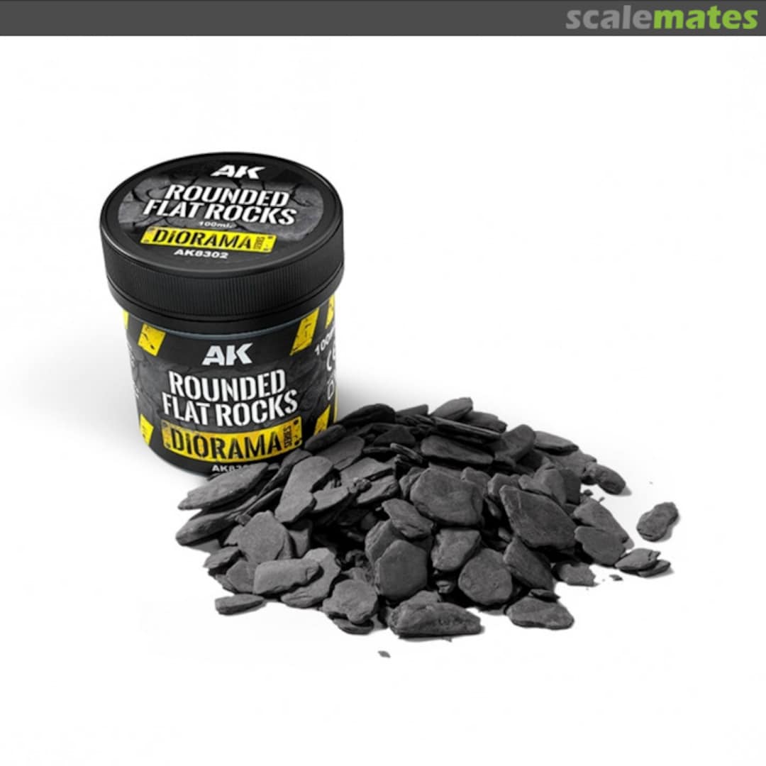 Boxart Rounded Flat Rocks AK8302 AK Interactive