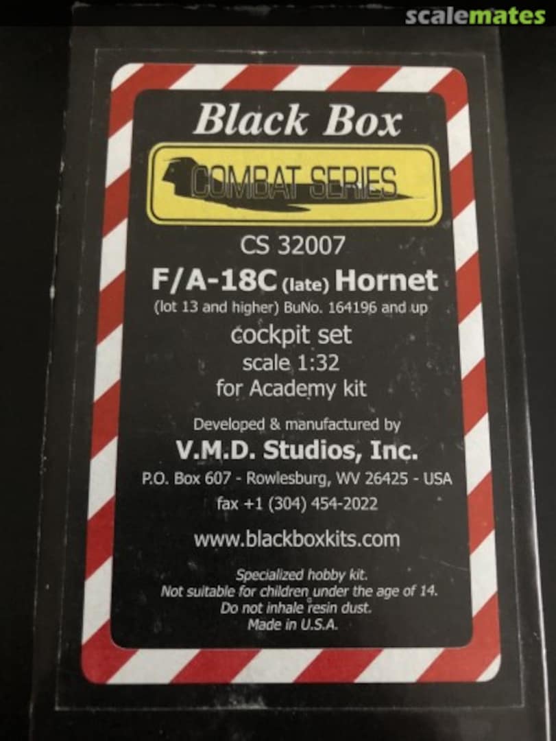 Boxart F/A-18C (late) Hornet Cockipt Set CS32007 Black Box Boxart F/A-18C (late) Hornet Cockipt Set CS32007 Black Box