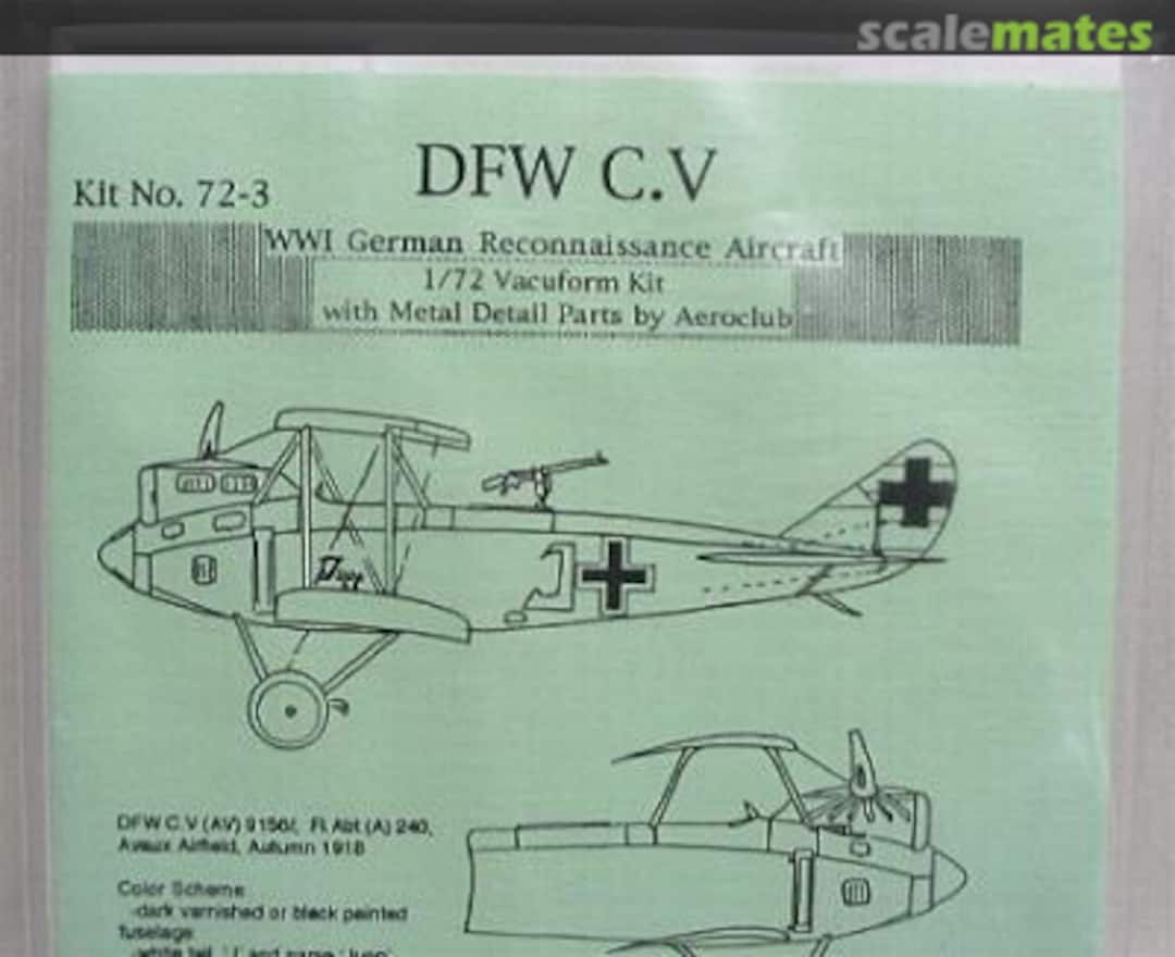 Boxart DFW C.V 72-03 Sierra Scale Models Boxart DFW C.V 72-03 Sierra Scale Models