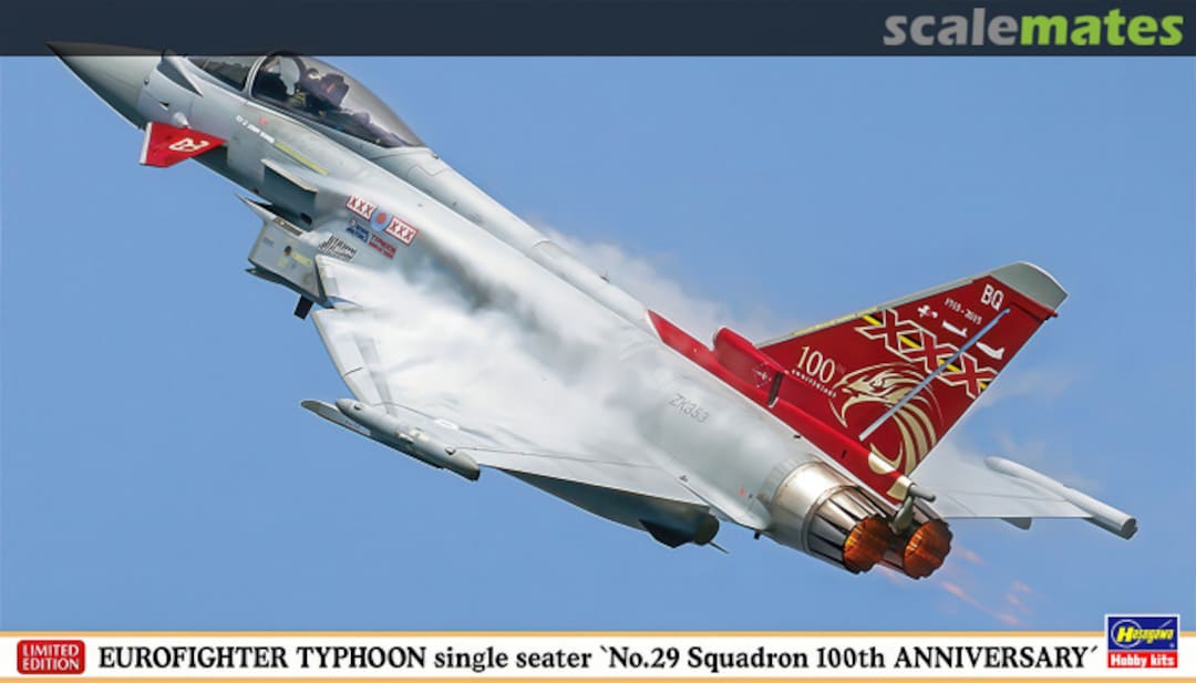 Boxart Eurofighter Typhoon single seater `No.29 Squadron 100th Anniversary´ 02194 Hasegawa Boxart Eurofighter Typhoon single seater `No.29 Squadron 100th Anniversary´ 02194 Hasegawa