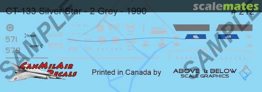 Boxart Canadair CT-133 Silver Star 212 Above & Below Graphics Boxart Canadair CT-133 Silver Star 212 Above & Below Graphics