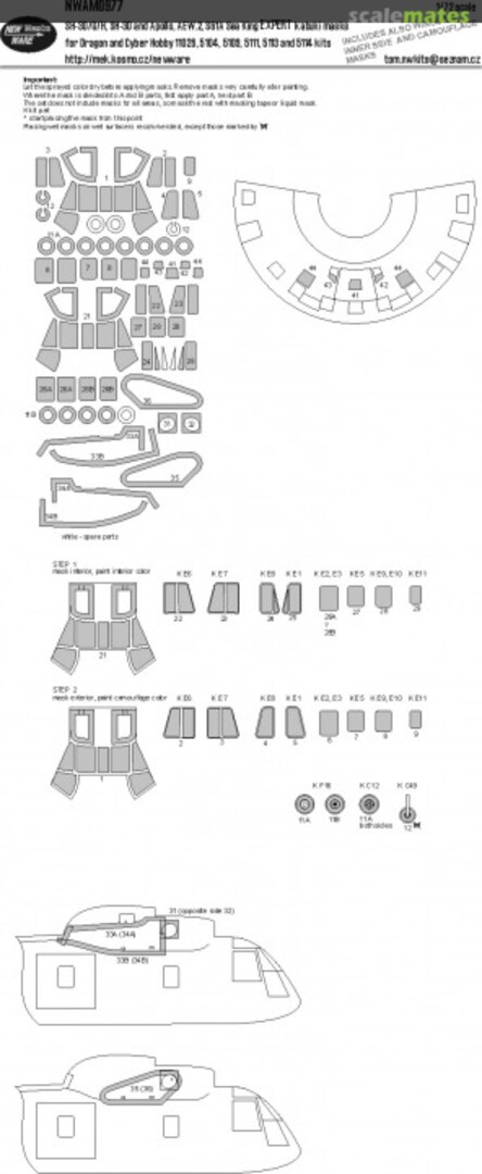 Boxart SH-3D/G/H, SH-3D+Apollo, S61A, AEW.2 Sea King EXPERT kabuki masks NWAM0977 New Ware Boxart SH-3D/G/H, SH-3D+Apollo, S61A, AEW.2 Sea King EXPERT kabuki masks NWAM0977 New Ware