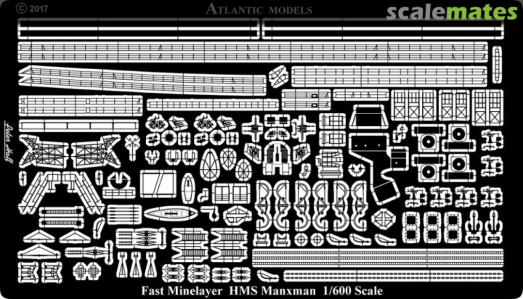 Boxart Fast Minelayer HMS Manxman Detail Set ATEM 60010 Atlantic Models