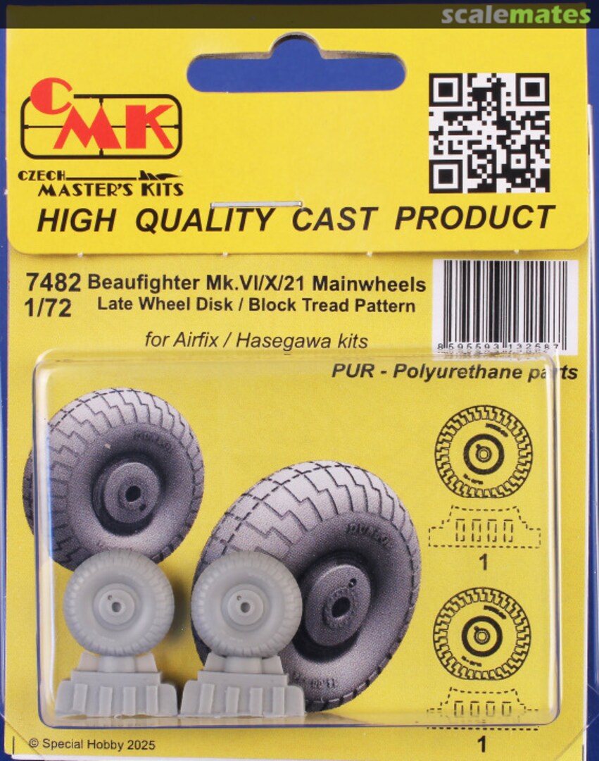 Boxart Beaufighter Mk.VI/X/21 Mainwheels 7482 CMK Boxart Beaufighter Mk.VI/X/21 Mainwheels 7482 CMK