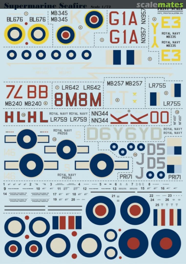 Boxart Supermarine Seafire 72-152 Print Scale Boxart Supermarine Seafire 72-152 Print Scale