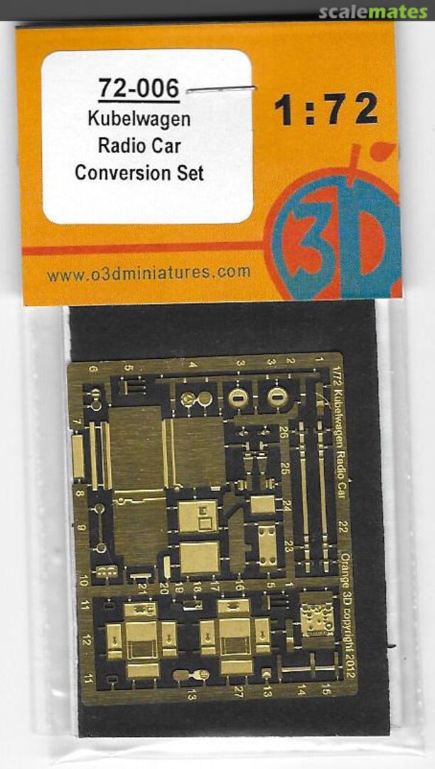 Boxart Kubelwagen Radio Car Conversion Set 72-006 orange3D Boxart Kubelwagen Radio Car Conversion Set 72-006 orange3D