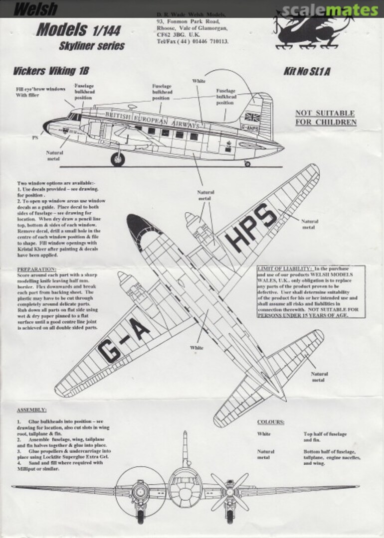 Boxart Vickers Viking 1B SL001A Welsh Models Boxart Vickers Viking 1B SL001A Welsh Models