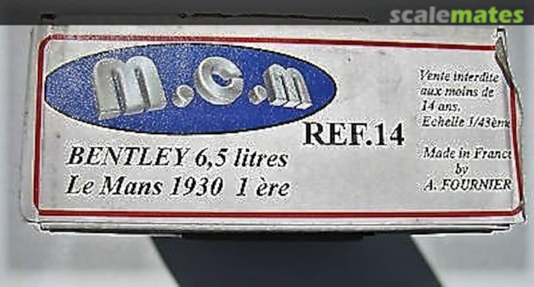 Boxart Bentley Speed Six Old Number One 14 M.C.M. Boxart Bentley Speed Six Old Number One 14 M.C.M.