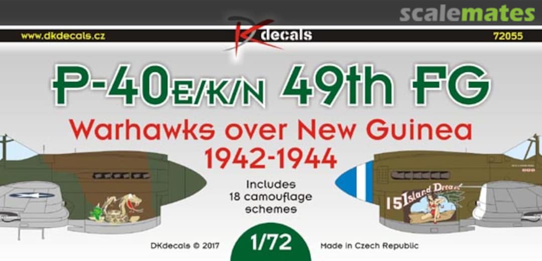 Boxart P-40E/K/N 49th FG 72055 DK Decals Boxart P-40E/K/N 49th FG 72055 DK Decals